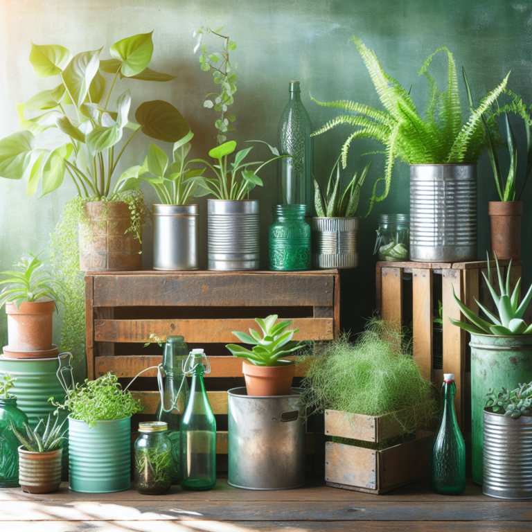 Recycled Containers for Houseplants